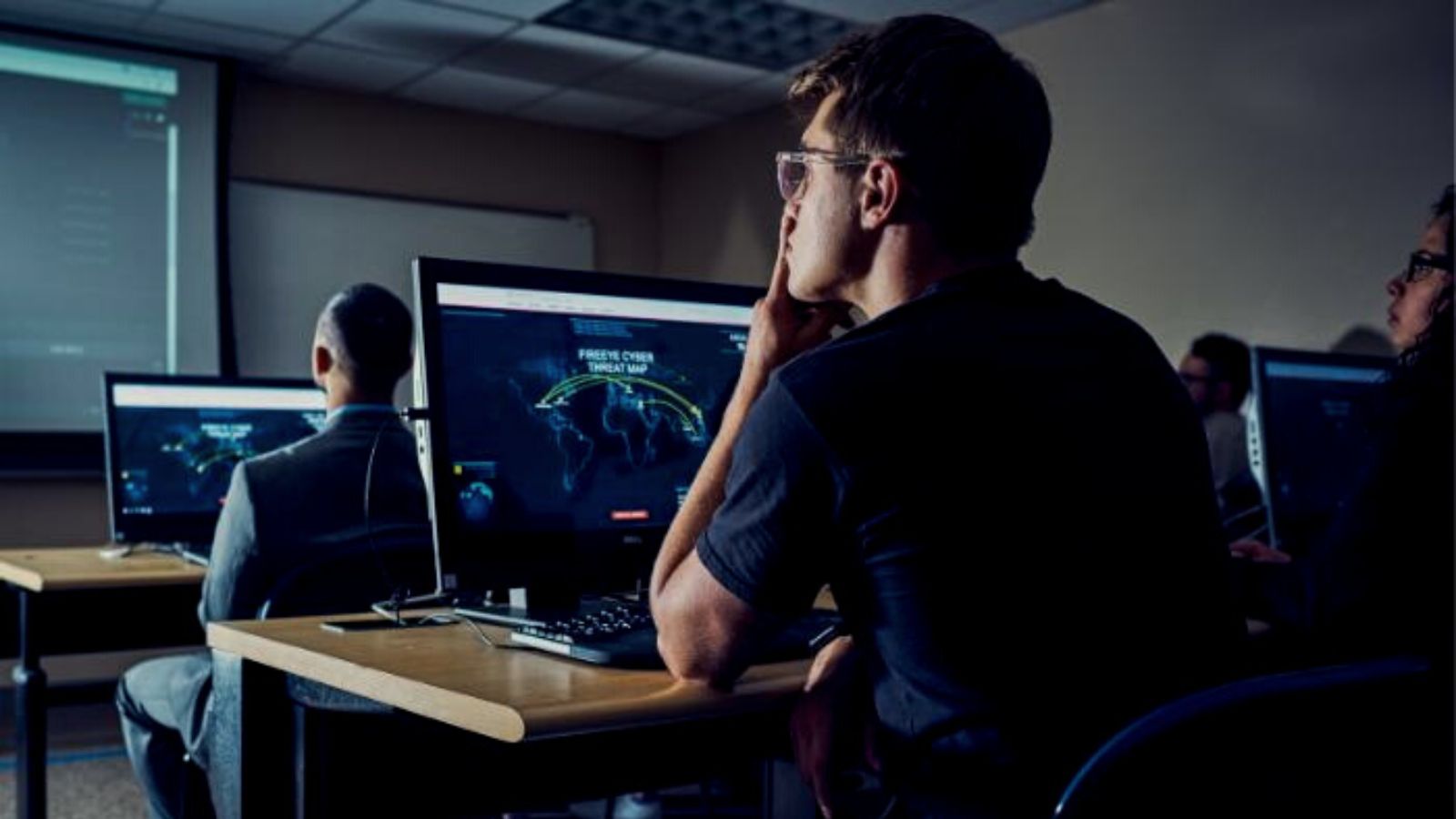 Students in a Cybersecurity Classroom