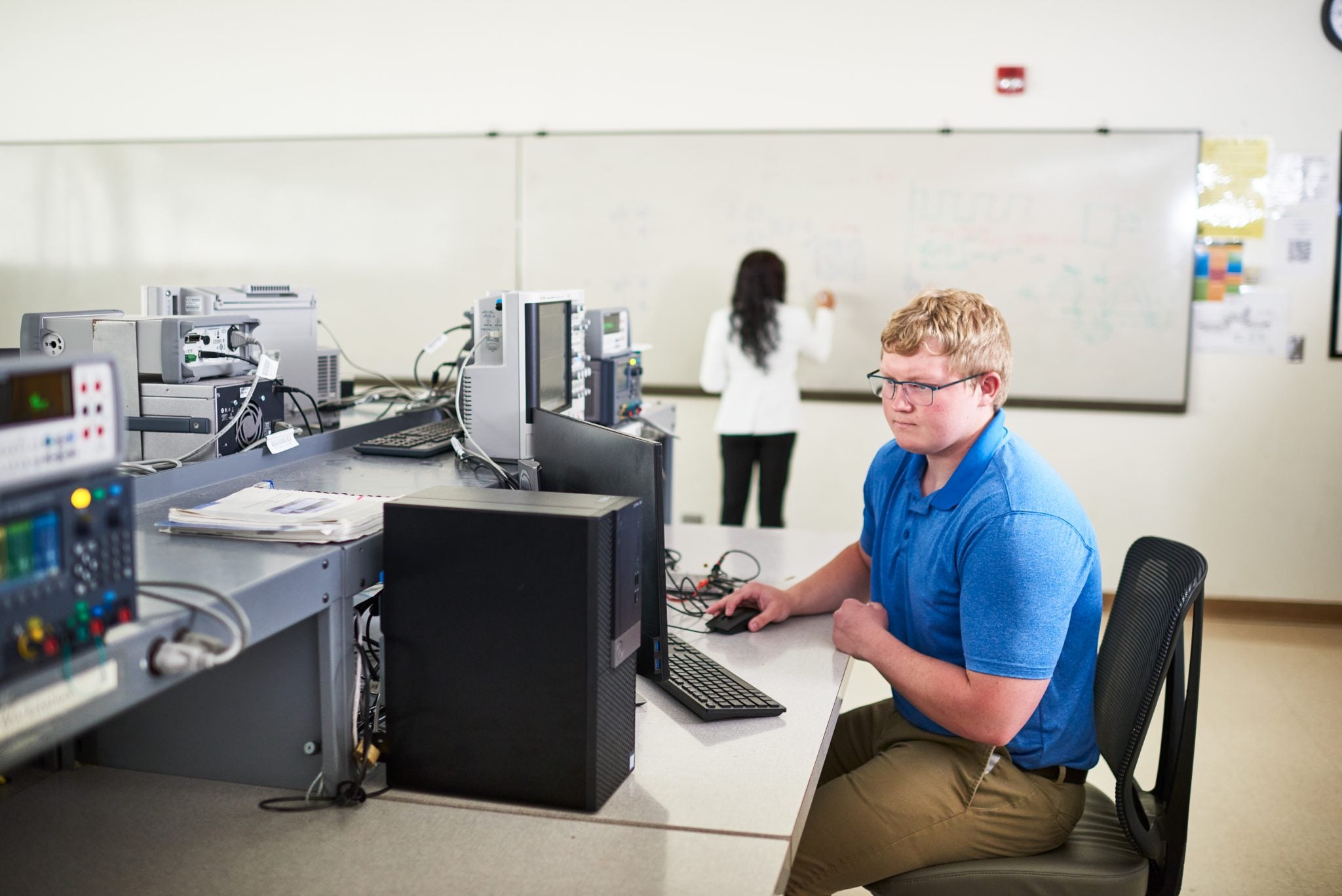 Student on Computer